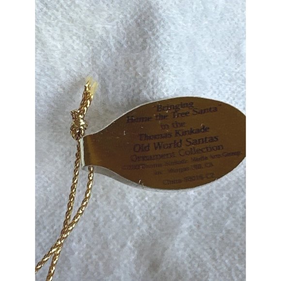Thomas Kinkade Bringing Home the Tree Santa Old World Santa Collection Ornaments - Picture 5 of 5